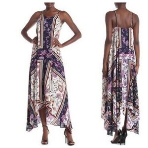 Nanette Lepore asymmetrical print maxi dress - size 2